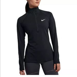 Nike pro element thermal quarter zip black running